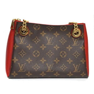 Louis Vuitton Surenne Cerise Red Monogram Canvas Chain Bag Red